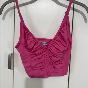 Urban Outfitters Fuchsia Ruched Top